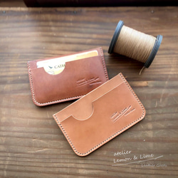 ホーウィンシェルコードバンのカードホルダー / Card Holder (2-slot), Horween【受注製作】 9枚目の画像