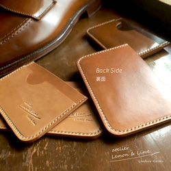 ホーウィンシェルコードバンのカードホルダー / Card Holder (2-slot), Horween【受注製作】 10枚目の画像