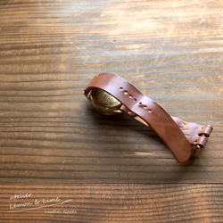 ホーウィンシェルコードバンで作った時計ベルト / Shell Watch Strap, Horween【受注製作】 7枚目の画像