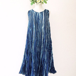 TIE-DYE INDIGO DRESS 2枚目の画像