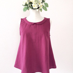 SIMPLE FLARE TOP (WINE) 2枚目の画像