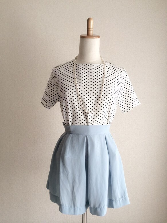 POLKA DOT TOP (WHITE) 1枚目の画像