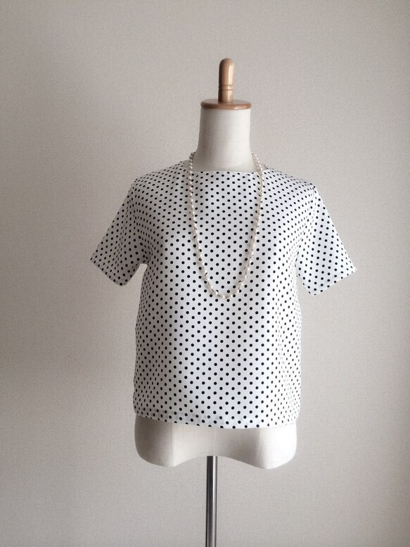 POLKA DOT TOP (WHITE) 4枚目の画像