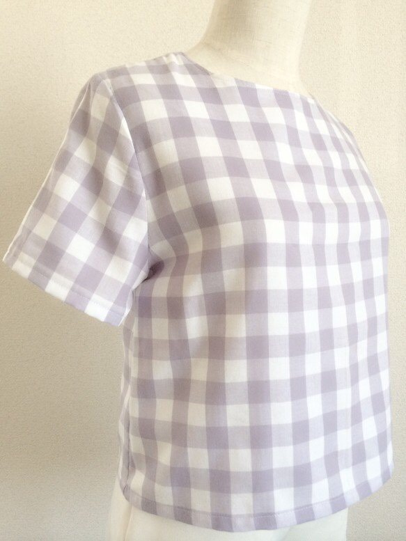 BASIC CHECK TOP (PURPLE) 2枚目の画像