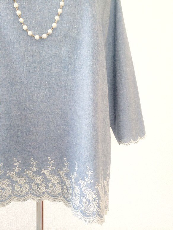 LACE HONEYMOON TOP (BLUE) 3枚目の画像