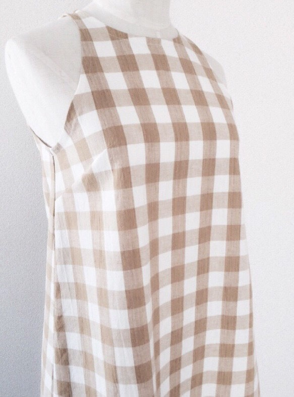 BASIC CHECK DRESS (MUSTARD) 2枚目の画像