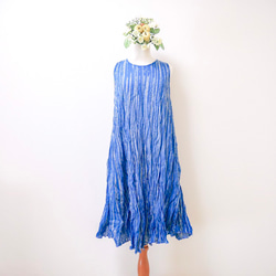 TIE-DYE BLUE DRESS 1枚目の画像