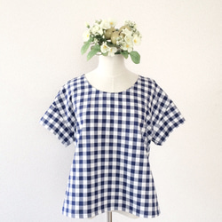 SIMPLE CHECK TOP (NAVY) 1枚目の画像