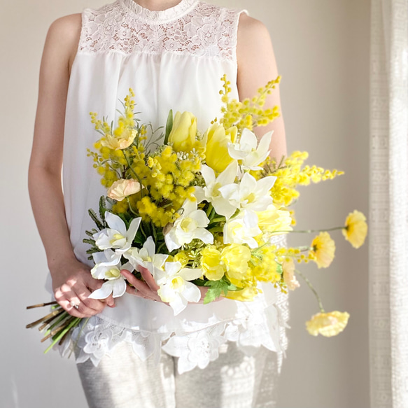 Mimosa Yellow - bouquet ＆ boutonniere 1枚目の画像