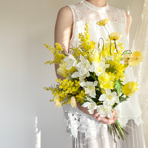 Mimosa Yellow - bouquet ＆ boutonniere 3枚目の画像