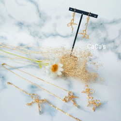 CaCaのメタリックボウノットネックレスファッションネックレスクリエイティブネックレスシェイプネックレスウェディングスモールオブ 2枚目の画像