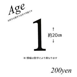 数字 レターバナー 誕生日 飾り 名入れ II （黒） 3枚目の画像