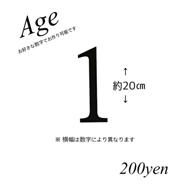 数字 レターバナー 誕生日 飾り 名入れ II （黒） 3枚目の画像