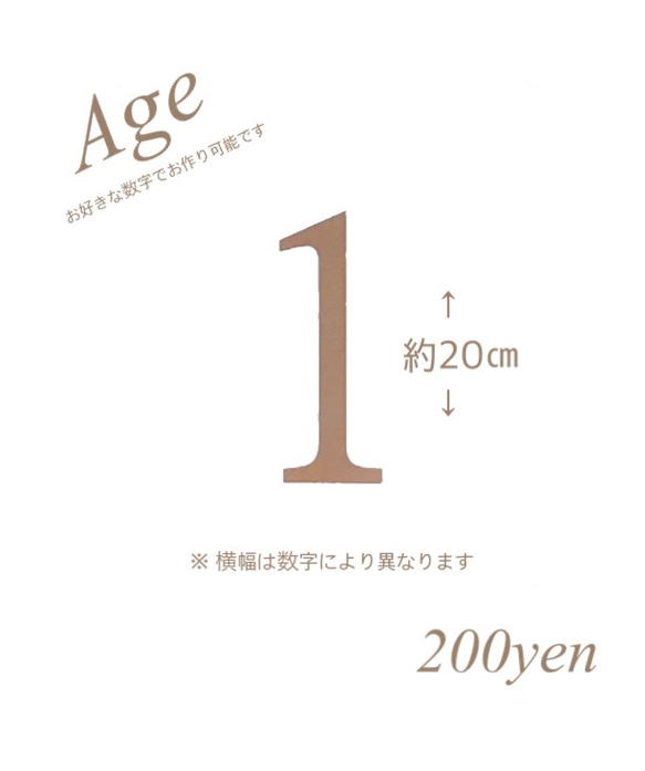 数字 レターバナー 誕生日 飾り 名入れ II （木製風） 3枚目の画像