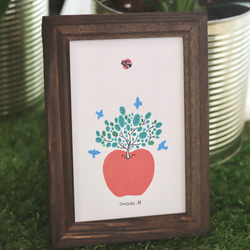てんとう虫 と りんごの木　ポストカード3枚セット 1枚目の画像