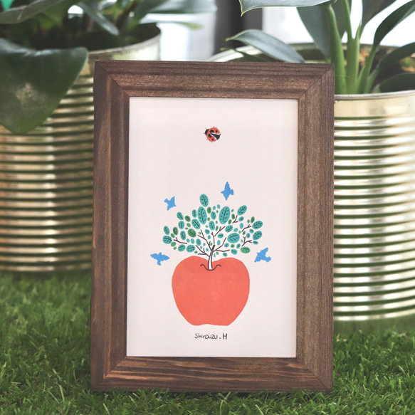 てんとう虫 と りんごの木　ポストカード3枚セット 2枚目の画像