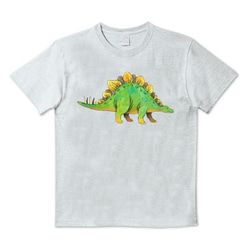 受注プリント全４色☆Ｔシャツ「恐竜 ステゴザウルス」オリジナルデザイン☆大人から子供まで全てのサイズ対応　きょうりゅう 8枚目の画像