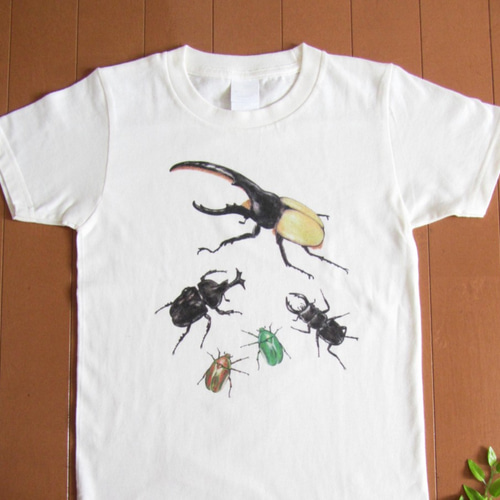 受注プリント全3色☆Tシャツ「虫たちの集会」オリジナルデザイン