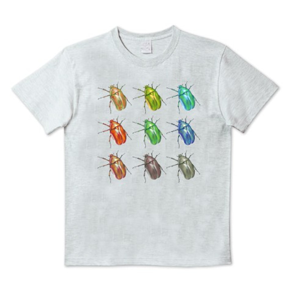 受注プリント全３色☆Ｔシャツ「カラフルかなぶん」オリジナルデザイン☆大人から子供 まで全てのサイズ対応 　虫 　昆虫 8枚目の画像