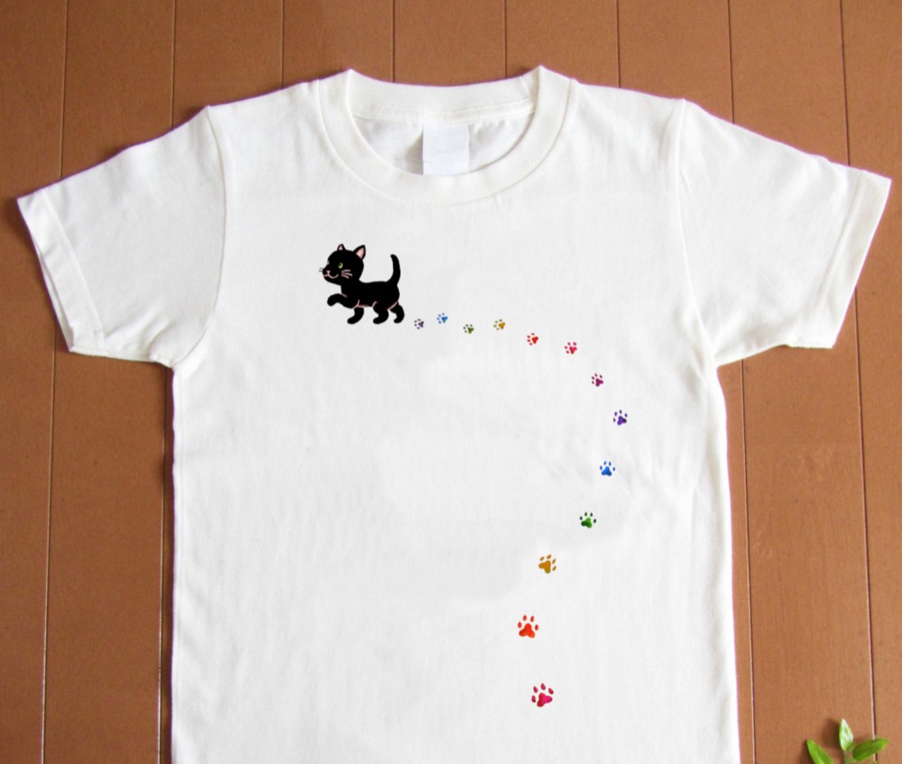 Tシャツ 仕事後の猫 プリント 送料・関税込み ◇Aelfric Eden◇
