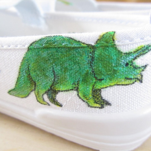 完成)18cmサイズ☆ 100%手描き☆本当にゴシゴシ洗える上履き  