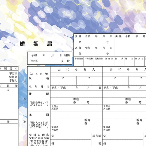 婚姻届 『 BlueSky 』 デザイン婚姻届 キャラクター婚姻届