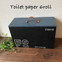 ✻トイレットペーパーボックス✻6ROLL✻木製 1枚目の画像