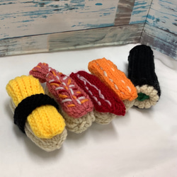 お寿司セット　寿司　編みぐるみ　おままごと 1枚目の画像