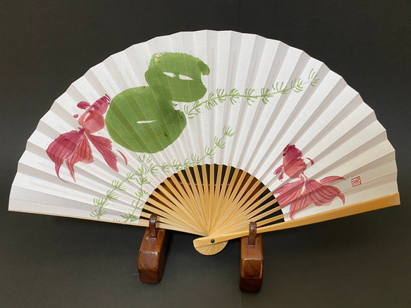 手描き扇子① 金魚柄 女持ち その他雑貨 seifukukyo 通販