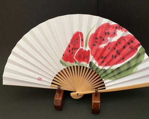 折り紙】スイカにゃんこ（三角スイカ） origami watermelon cat