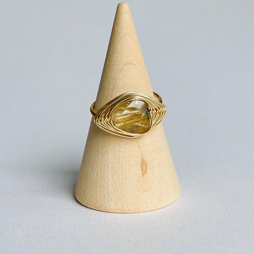 ハンドメイド ワイヤーリング ルチルクォーツ②
