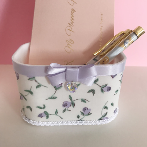 再販♡フローティングフローラ♡ラベンダー ハート付き小物入れ フリー  