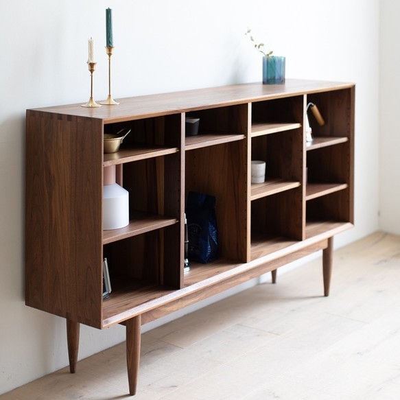 オーダーメイド 職人手作り 収納棚 オープンシェルフ 無垢材 天然木 リビング 家具 おうち時間 木目 木工 エコ LR 