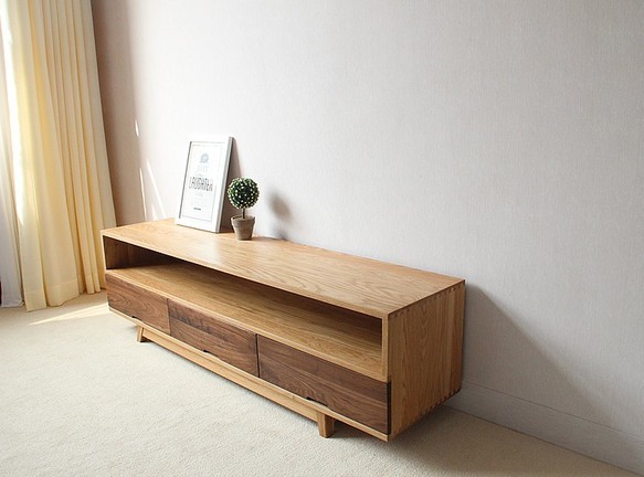 オーダーメイド 職人手作り テレビボード テレビ台 ローボード 木目 天然木 無垢材 家具 木工 おうち時間 エコ LR 