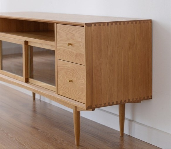 オーダーメイド 職人手作り テレビボード テレビ台 ローボード 木目 天然木 無垢材 家具 木工 おうち時間 エコ LR 