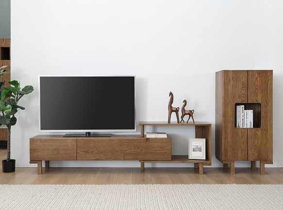 オーダーメイド 職人手作り テレビボード テレビ台 ローボード 木目 天然木 無垢材 家具 木工 おうち時間 エコ LR 