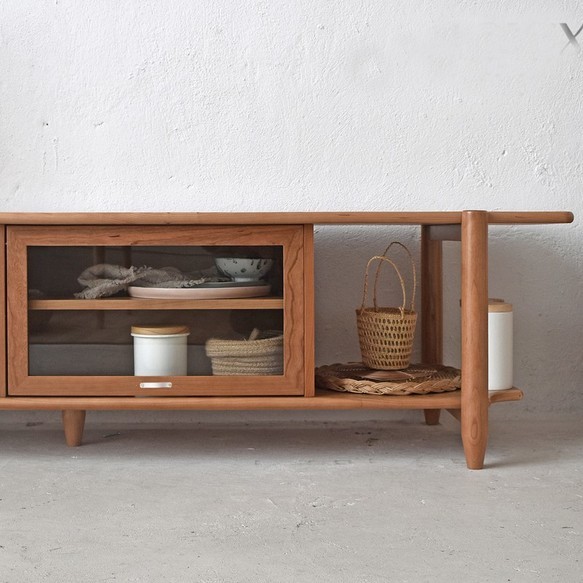 オーダーメイド 職人手作り テレビボード テレビ台 ローボード 木目 天然木 無垢材 家具 木工 おうち時間 エコ LR 