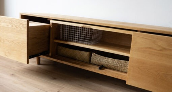 オーダーメイド 職人手作り テレビボード テレビ台 ローボード 木目 天然木 無垢材 家具 木工 おうち時間 エコ LR 