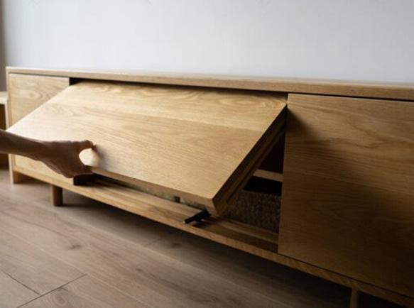 オーダーメイド 職人手作り テレビボード テレビ台 ローボード 木目 天然木 無垢材 家具 木工 おうち時間 エコ LR 