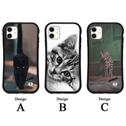 送料無料 iPhoneケース 15 14 13 pro mini iface型 カバー スマホケース 猫 フォト 写真 2枚目の画像