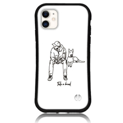 iPhoneケース 15 14 13 pro mini se iface型 スマホケース グリップ カバー 送料無料 犬 4枚目の画像