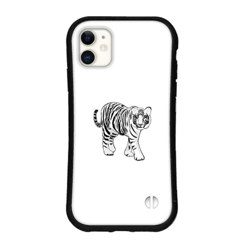 白黒虎デザイン iPhone15pro用ケース マグセーフ対応 虎 iPhoneケース 16 15 14 13 pro SE iface型 カバー