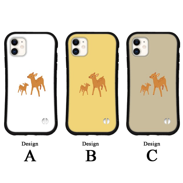 iPhoneケース SE 15 14 13 pro iface型 カバー スマホケース バンビ かわいい 動物 送料無料 2枚目の画像
