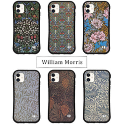 ウィリアムモリス スマホケース iPhone15 14 pro 13 mini se iface型 カバー 花 送料無料 1枚目の画像