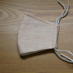 夏用マスク　ガーゼ素材　保冷剤ポケット付き　　Mサイズ　オレンジ　20ｍｓM-070809 2枚目の画像