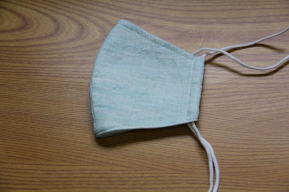 夏用マスク　ガーゼ素材　保冷剤ポケット付き　　Mサイズ　ミント　20ｍｓM-0506 1枚目の画像