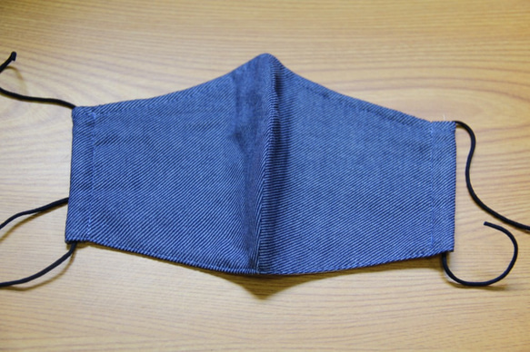 夏用マスク　ガーゼ素材　保冷剤ポケット付き　　Sサイズ　ブルー　20ｍｓS-0304 1枚目の画像