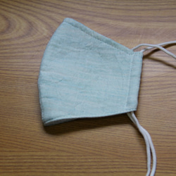夏用マスク　ガーゼ素材　保冷剤ポケット付き　　Sサイズ　ミント　20ｍｓS-0506 2枚目の画像