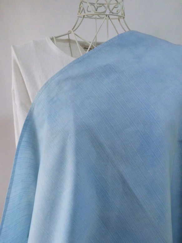 靛藍染色，海綿狀棉，大幅面，風草_C Mizuasa Aoi 第3張的照片