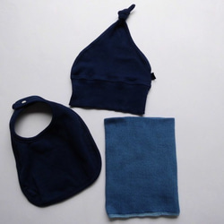 新生児用・オーガニックコットン・コンビ肌着・藍染め(50サイズ) 4枚目の画像